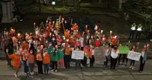Desfile de faroles en el Día Internacional en Contra de la Violencia de la Mujer y Género