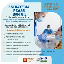 Prueba gratuita contra el Covid-19 Estrategia PRASS San Gil