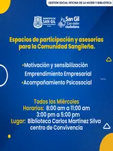 Espacios de Participación y Asesorías para la Comunidad Sangileña