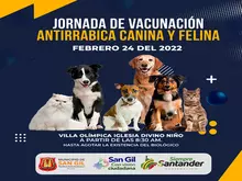 Jornada de Vacunación antirrábica Canina y Felina febrero 24