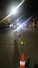 Se realizó instalación de elementos de seguridad vial sobre la carrera 5 sector Pablo VI