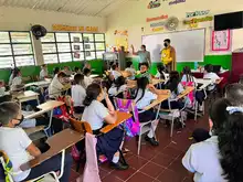 Se realiza visita al Colegio San José de Guanentá Sede D, con el programa Cuida Mundos