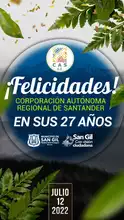 Felicidades Corporación Autónoma Regional de Santander en sus 27 años