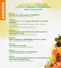 Invitación al V Encuentro Interactivo Nororiental de intercambio de semillas nativas y Ecomercado