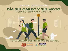 Jueves 28 de julio Día sin Carro y sin Moto en San Gil