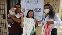 Se inició recorrido en el sector rural llevando los artículos para madres gestantes y bebés, donados por la DIAN