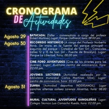 Cronograma Semana de la Juventud