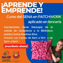 Aprende y Emprende Curso del SENA en PATCHWORK aplicado en lencería