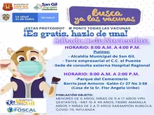 Busca ya las vacunas Es gratis, hazlo de una