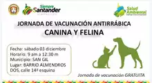 Jornada de Vacunación Antirrábica Canina y Felina