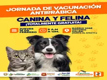 Jornada de Vacunación Antirrábica Canina y Felina