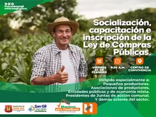 Socialización, capacitación e inscripción de la Ley de Compras Públicas