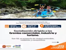 Socialización del PBOT dirigida a gremios comerciales, industria y turismo