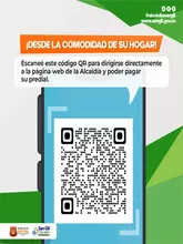 Desde la comodidad de su hogar a través del QR podrá realizar su trámite virtual del pago del predial