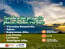 Socialización proyecto placas huellas rurales