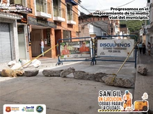 Nuestra empresa de alcantarillado Acuasan está ejecutando reparación de la calle 10 con carrera 9