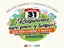 Día sin carro y sin moto jueves 31 de agosto