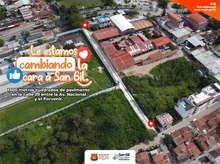 1.400 metros cuadrados de pavimentación de la calle 29 entre la avenida nacional y la carrera 14 A