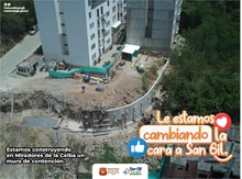 Estamos construyendo en Miradores de la Ceiba un muro de contención