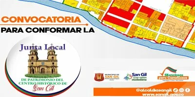 Convocatoria para conformar la Junta Local de Patrimonio del Centro Histórico de San Gil