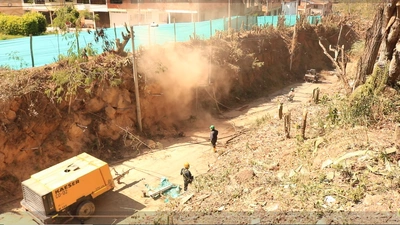 Inicio de obras de las pantallas ancladas