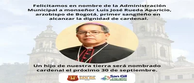 Felicidades a monseñor Luis José Rueda Aparicio