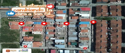 Pavimentamos varias calles con la comunidad