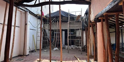 Casona de la Casa de la Cultura recibe primeros auxilios
