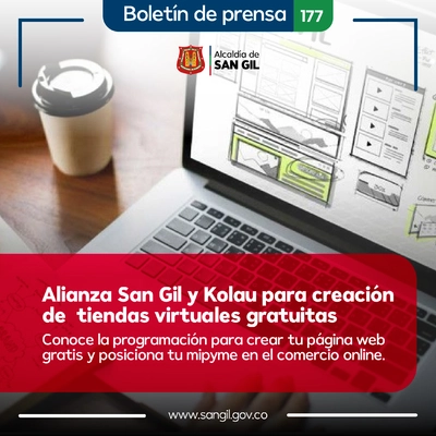 Alianza San Gil y Kolau para creación de tiendas virtuales gratuitas