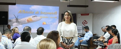 Con empresarios del turismo se desarrolló el segundo encuentro previo al vuelo inaugural de SATENA en el Aeropuerto Los Pozos de San Gil