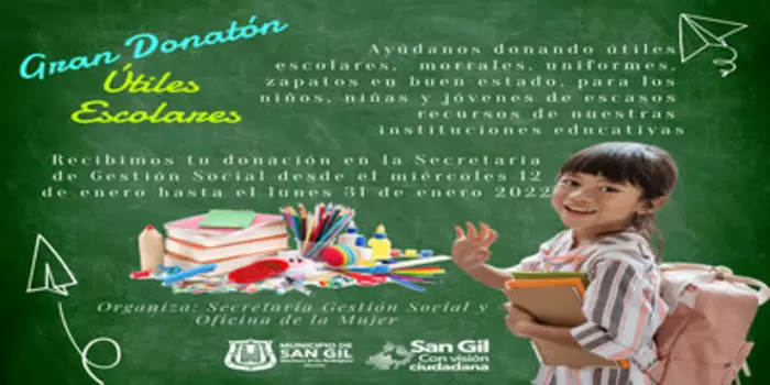 Gran donatón útiles escolares