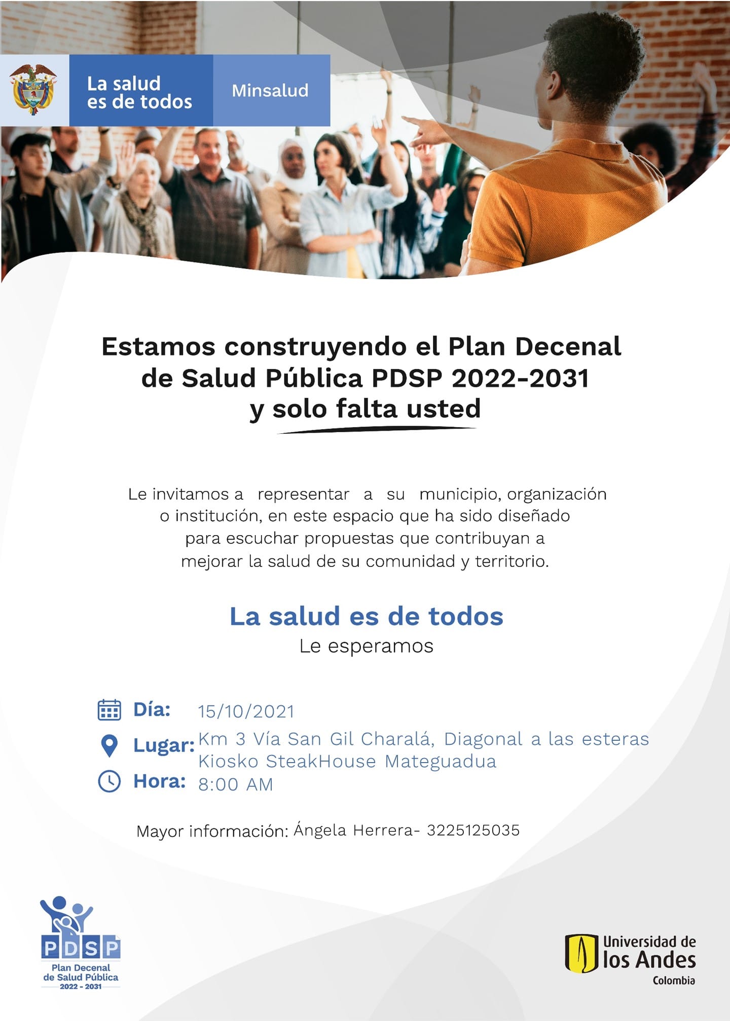 Invitación a la Fase de Formulación del Plan Decenal de Salud Pública PDSP 2022-2031