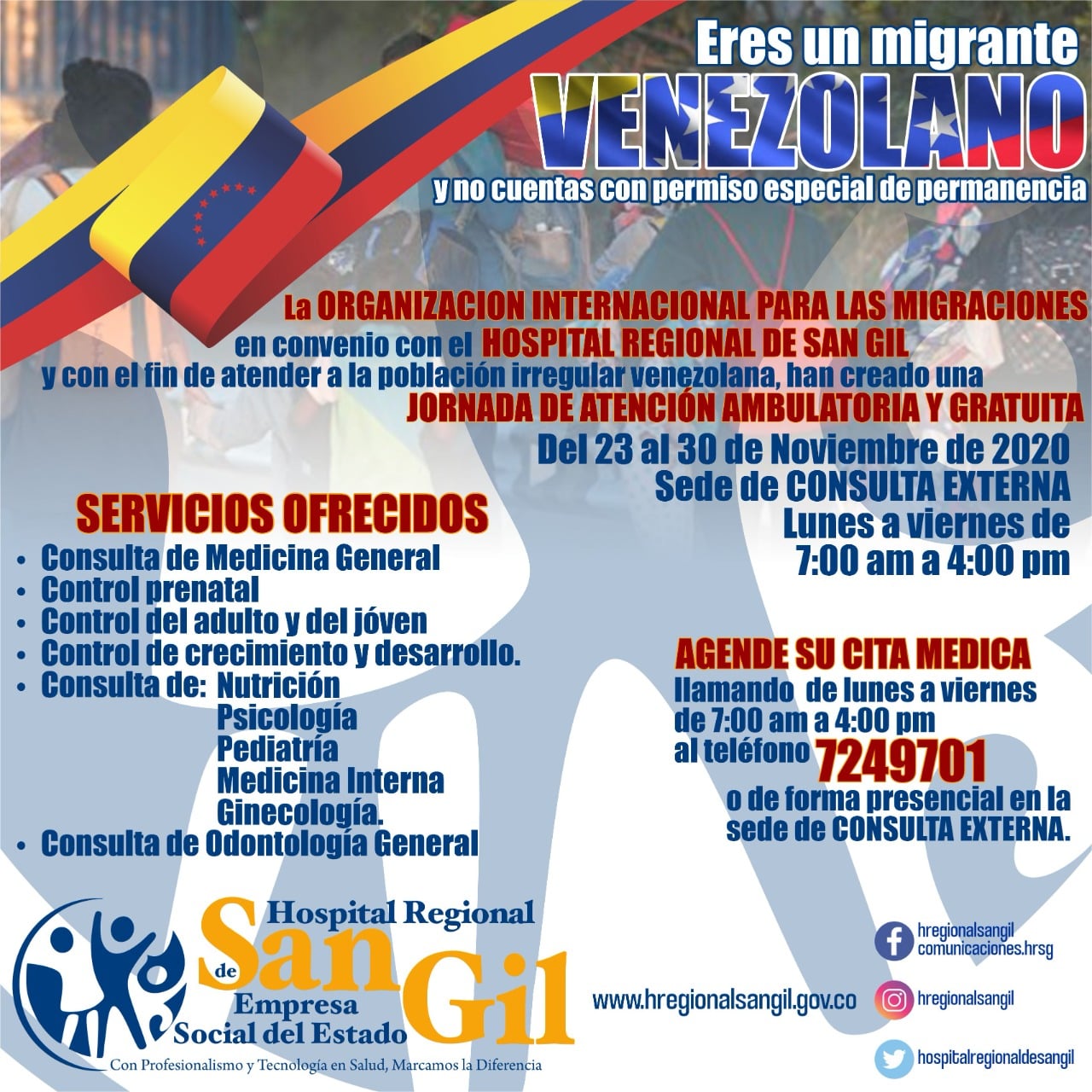 Jornada de Atención Ambulatoria y gratuita para migrantes venezolanos